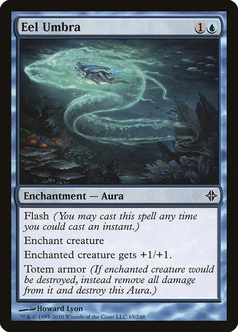 Eel Umbra — Rise of the Eldrazi #65, art by Howard Lyon