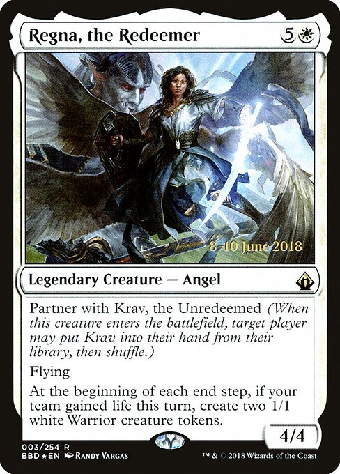 Regna, the Redeemer — Battlebond Promos #3s, art by Randy Vargas