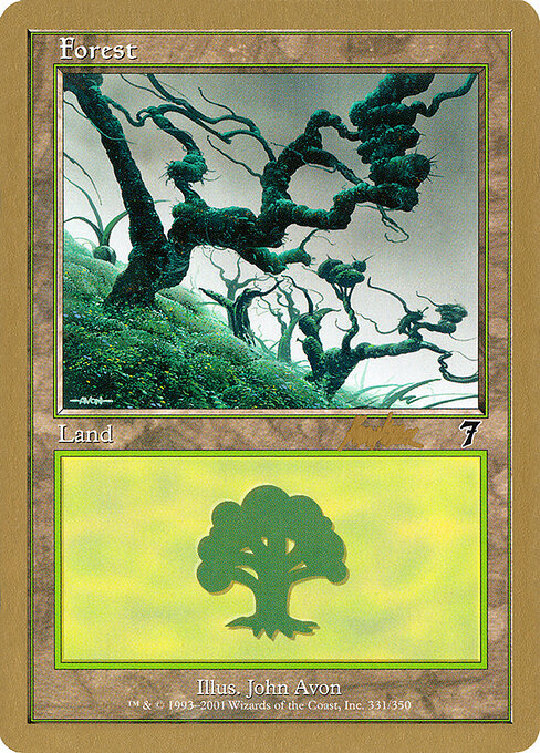 Forest — World Championship Decks 2002 #bk331, art by John Avon