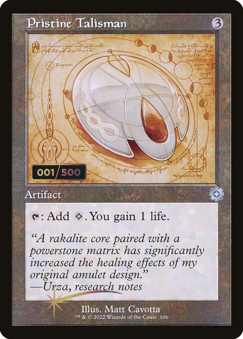 Pristine Talisman — The Brothers' War Retro Artifacts #106z, art by Matt Cavotta