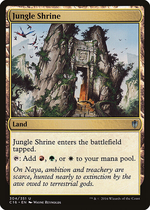 Jungle Shrine — Commander 2016 #304, art by Wayne Reynolds