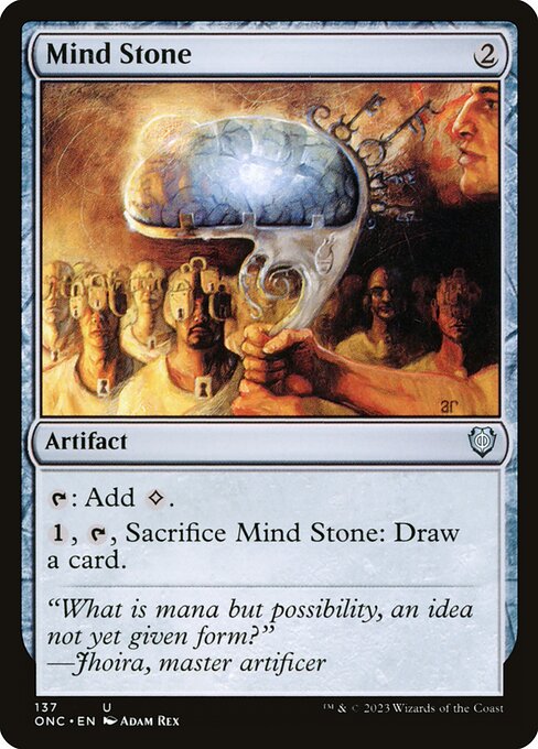 Mind Stone — Phyrexia: All Will Be One Commander #137, art by Adam Rex