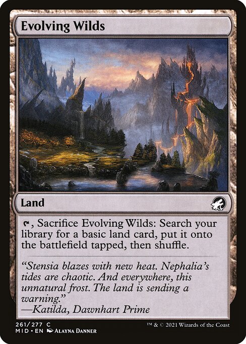 Evolving Wilds — Innistrad: Midnight Hunt #261, art by Alayna Danner
