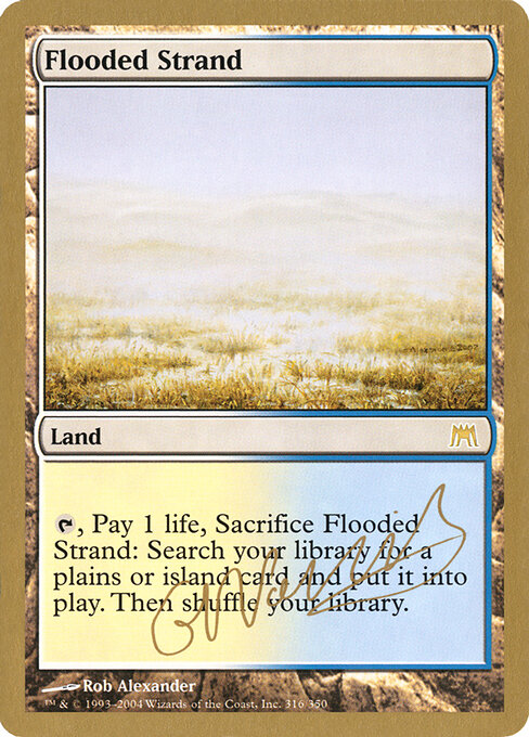 Flooded Strand — World Championship Decks 2004 #gn316, art by Rob Alexander