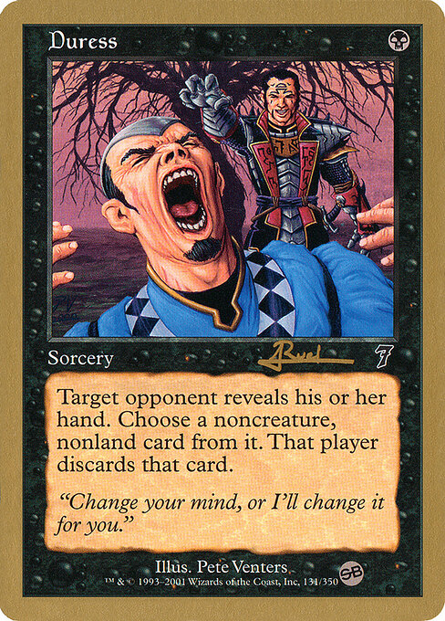 Duress — World Championship Decks 2001 #ar131sb, art by Pete Venters