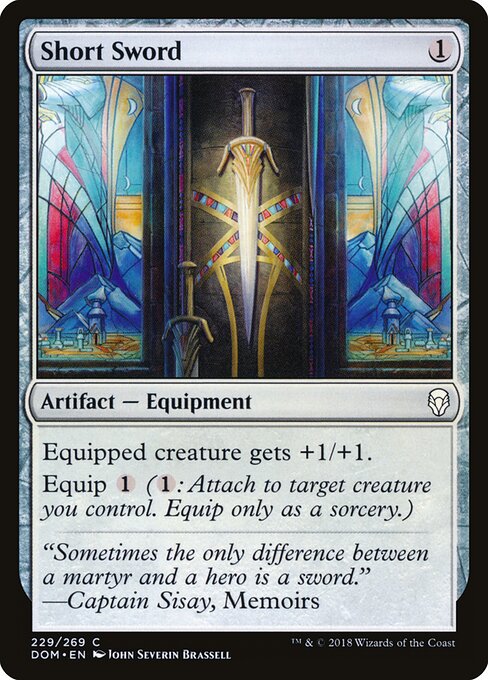Short Sword — Dominaria #229, art by John Severin Brassell