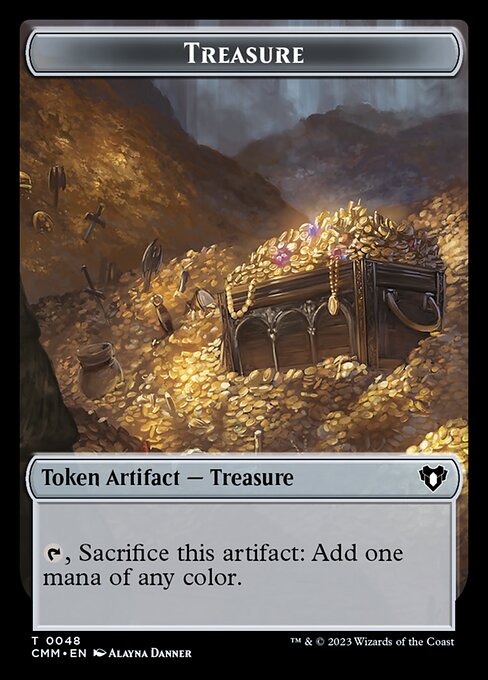 Treasure — Commander Masters Tokens #48, art by Alayna Danner