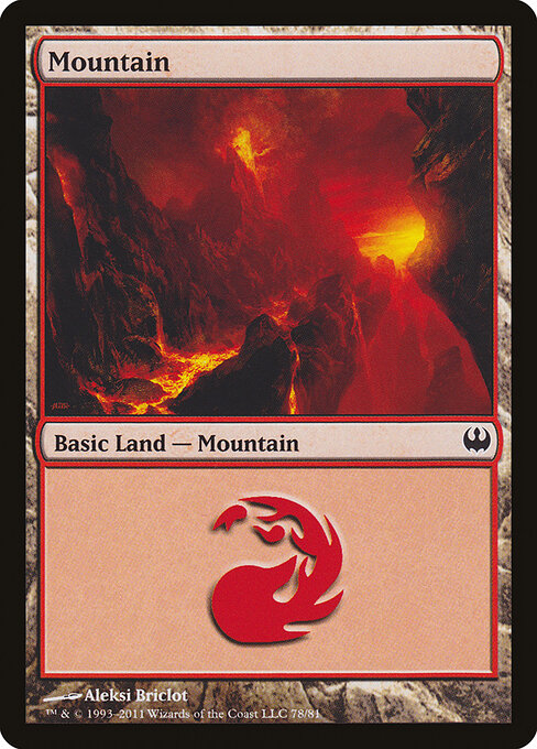 Mountain — Duel Decks: Knights vs. Dragons #78, art by Aleksi Briclot