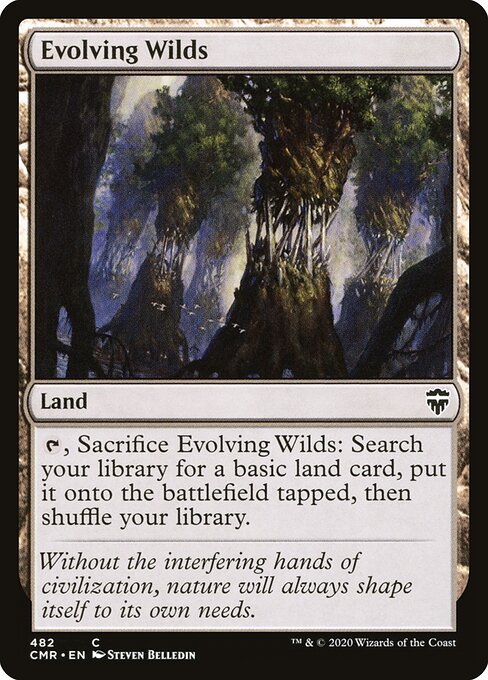Evolving Wilds — Commander Legends #482, art by Steven Belledin