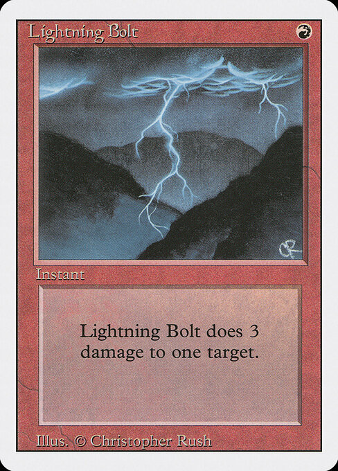 Lightning Bolt — Revised Edition #162, art by Christopher Rush