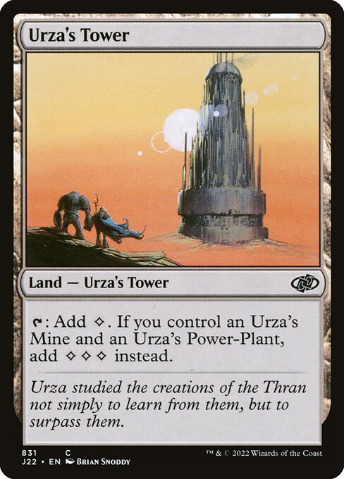 Urza's Tower — Jumpstart 2022 #831, art by Brian Snõddy