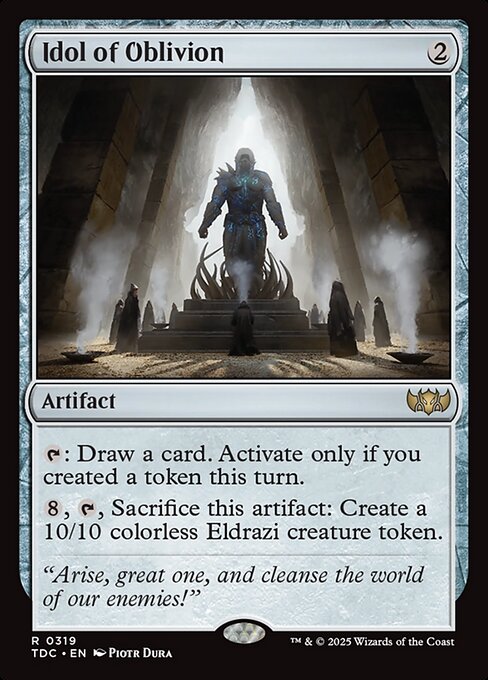 Idol of Oblivion — Tarkir: Dragonstorm Commander #319, art by Piotr Dura