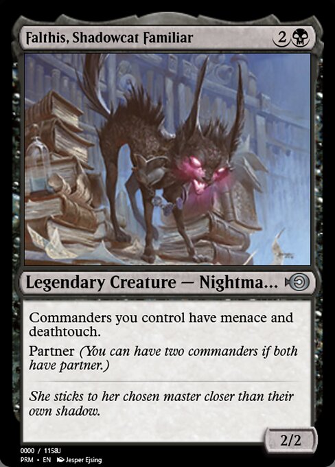 Falthis, Shadowcat Familiar — Magic Online Promos #86250, art by Jesper Ejsing