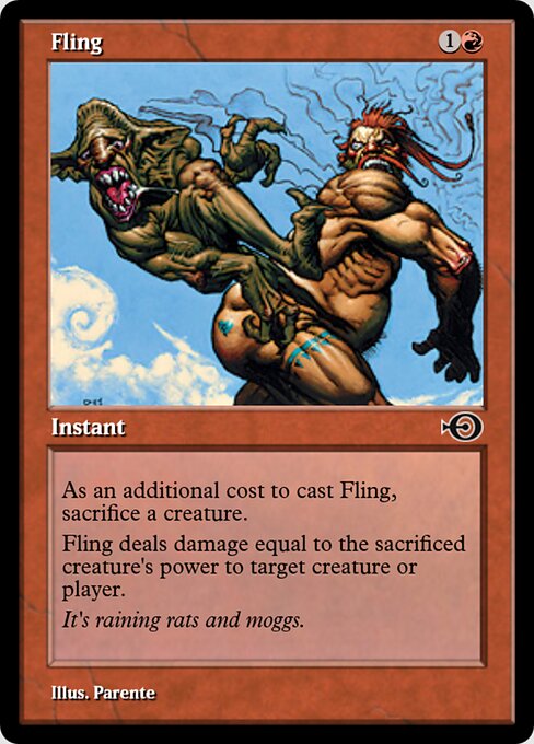 Fling — Magic Online Promos #36074, art by Paolo Parente