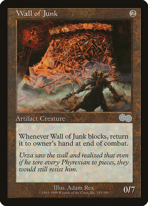 Wall of Junk — Urza's Saga #315, art by Adam Rex