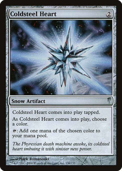 Coldsteel Heart — Coldsnap #136, art by Mark Romanoski