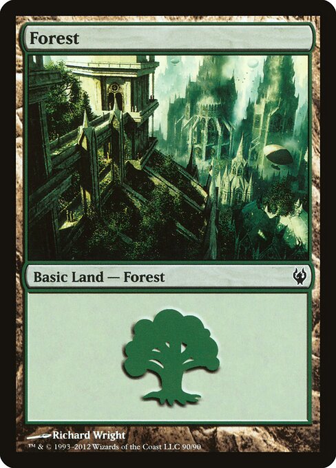 Forest — Duel Decks: Izzet vs. Golgari #90, art by Richard Wright