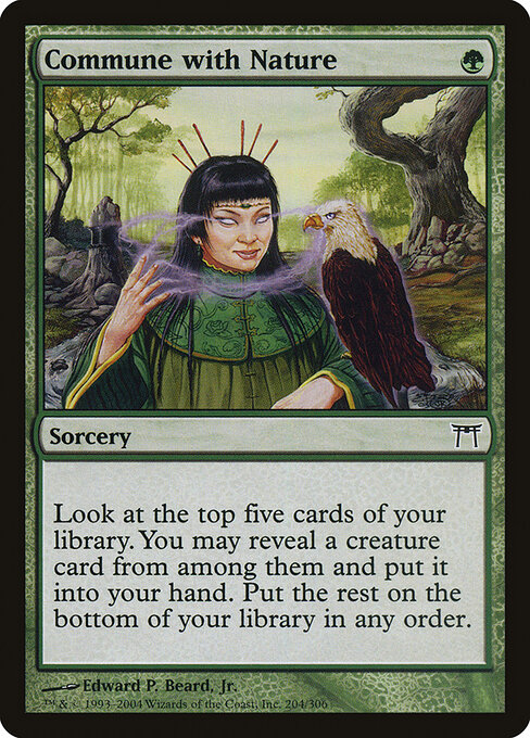 Commune with Nature — Champions of Kamigawa #204, art by Edward P. Beard, Jr.