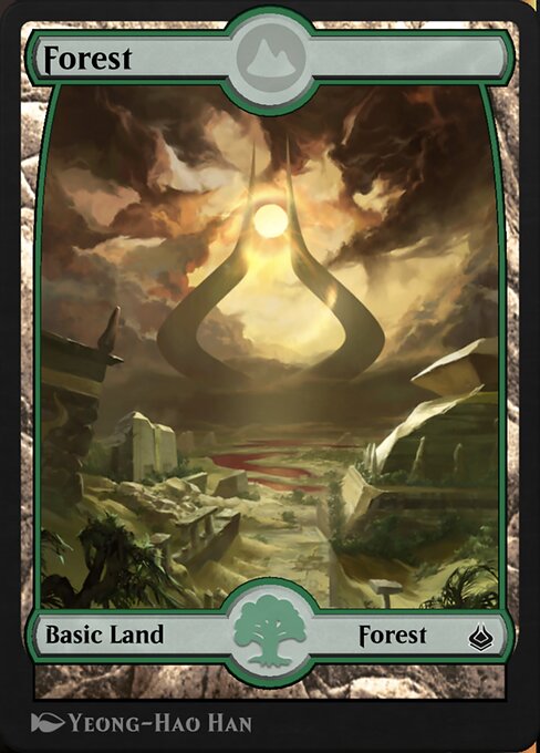 Forest — Amonkhet Remastered #299, art by Yeong-Hao Han