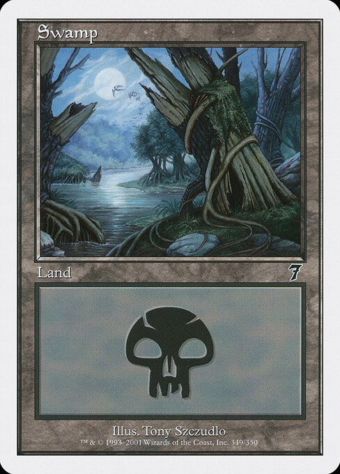 Swamp — Seventh Edition #349, art by Tony Szczudlo