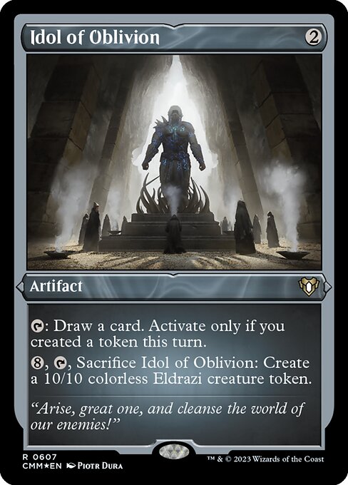 Idol of Oblivion — Commander Masters #607, art by Piotr Dura