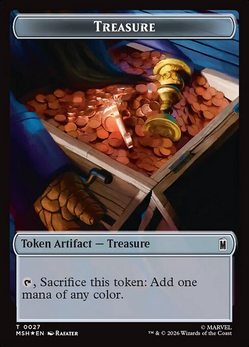 Treasure — Marvel Super Heroes Tokens #27, art by Rafater
