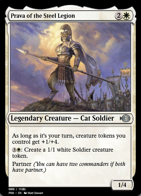 Prava of the Steel Legion — Magic Online Promos #86230, art by Matt Stewart