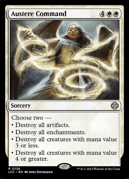 Austere Command — The Lost Caverns of Ixalan Commander #126, art by Anna Steinbauer