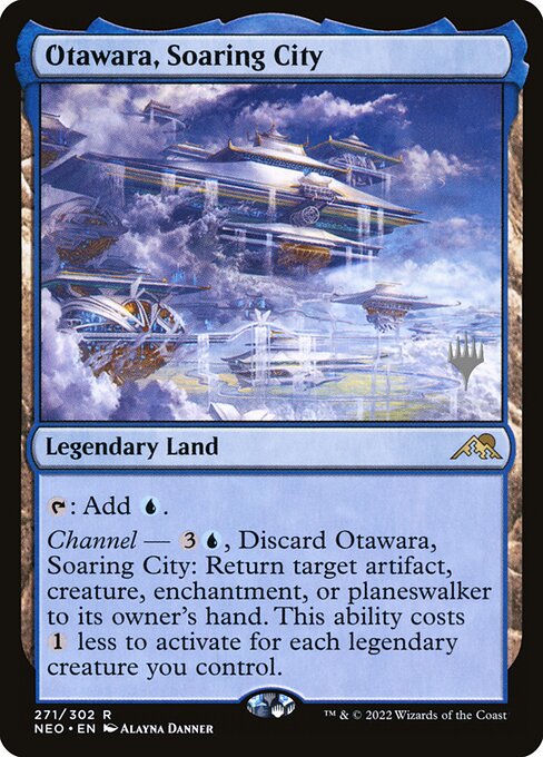 Otawara, Soaring City — Kamigawa: Neon Dynasty Promos #271p, art by Alayna Danner