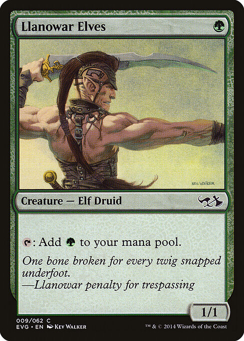 Llanowar Elves — Duel Decks Anthology: Elves vs. Goblins #9, art by Kev Walker