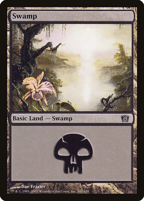 Swamp — Eighth Edition #341★, art by Dan Frazier