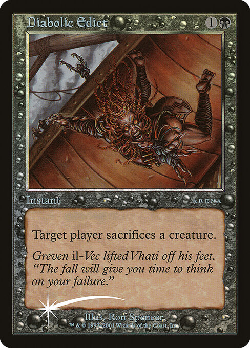 Diabolic Edict — Arena League 2001 #10, art by Ron Spencer