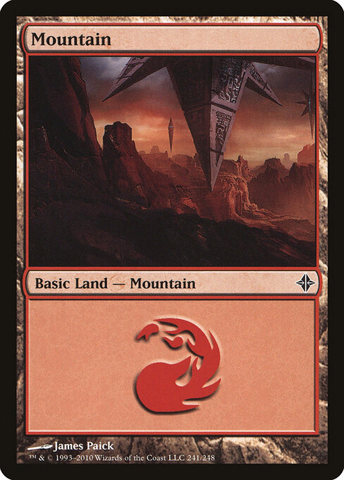 Mountain — Rise of the Eldrazi #241, art by James Paick