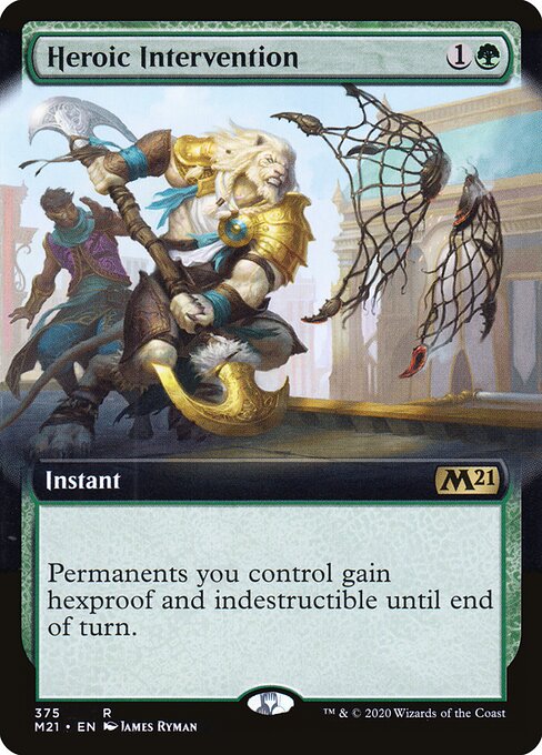 Heroic Intervention — Core Set 2021 #375, art by James Ryman