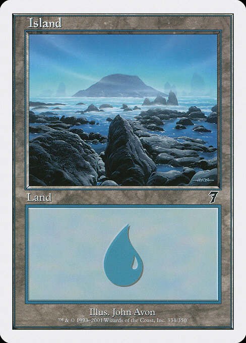Island — Seventh Edition #334, art by John Avon