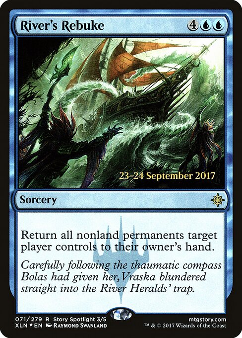 River's Rebuke — Ixalan Promos #71s, art by Raymond Swanland