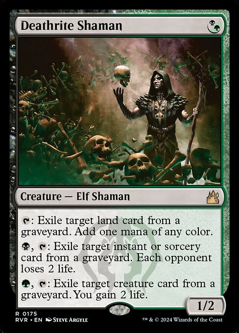 Deathrite Shaman — Ravnica Remastered #175, art by Steve Argyle