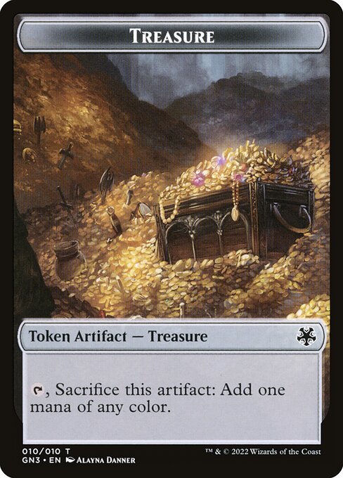Treasure — Game Night: Free-for-All Tokens #10, art by Alayna Danner