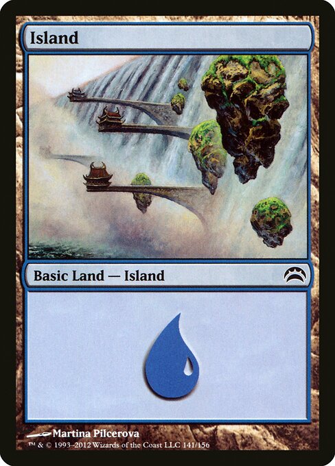 Island — Planechase 2012 #141, art by Martina Pilcerova