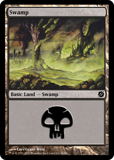 Swamp — Duel Decks: Mirrodin Pure vs. New Phyrexia #84, art by Lars Grant-West