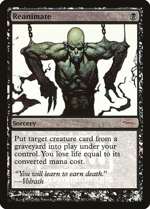 Reanimate — Friday Night Magic 2004 #10, art by Robert Bliss