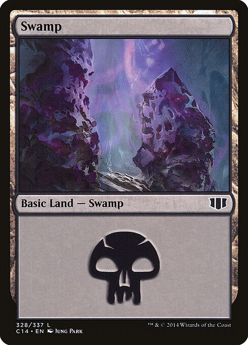 Swamp — Commander 2014 #328, art by Jung Park
