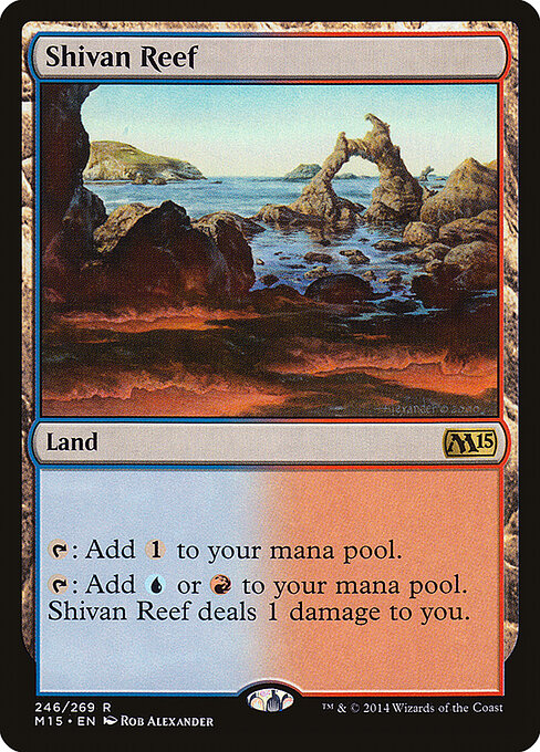 Shivan Reef — Magic 2015 #246, art by Rob Alexander