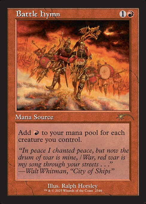 Battle Hymn — Secret Lair Drop #2346, art by Ralph Horsley