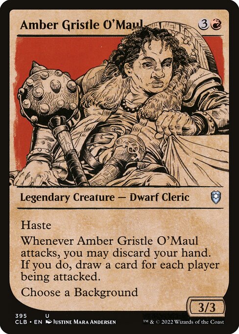 Amber Gristle O'Maul — Commander Legends: Battle for Baldur's Gate #395, art by Justine Mara Andersen