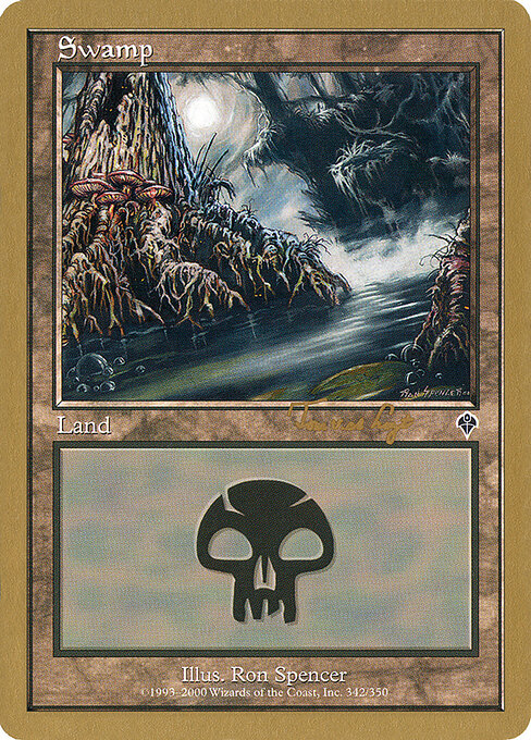 Swamp — World Championship Decks 2001 #tvdl342, art by Ron Spencer