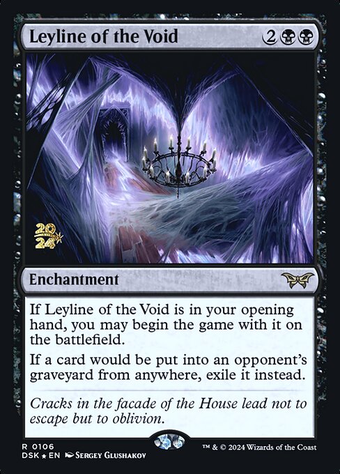 Leyline of the Void — Duskmourn: House of Horror Promos #106s, art by Sergey Glushakov