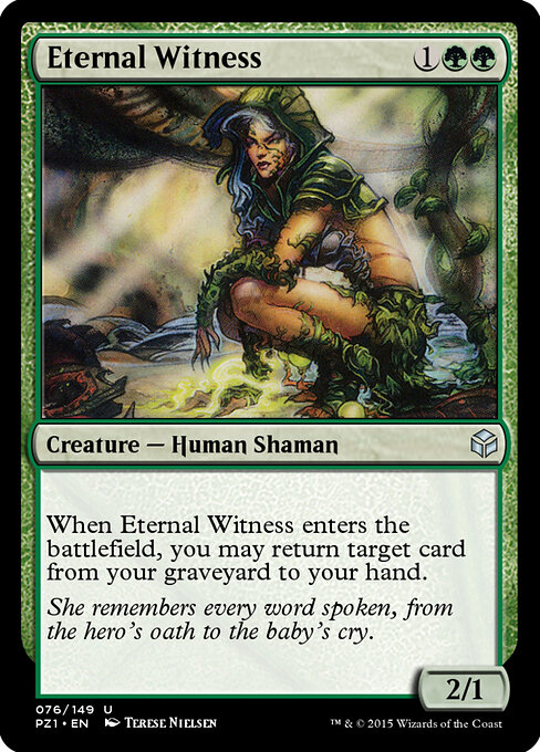 Eternal Witness — Legendary Cube Prize Pack #76, art by Terese Nielsen
