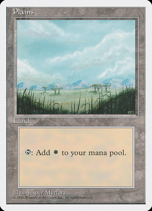Plains — Fourth Edition #365, art by Jesper Myrfors