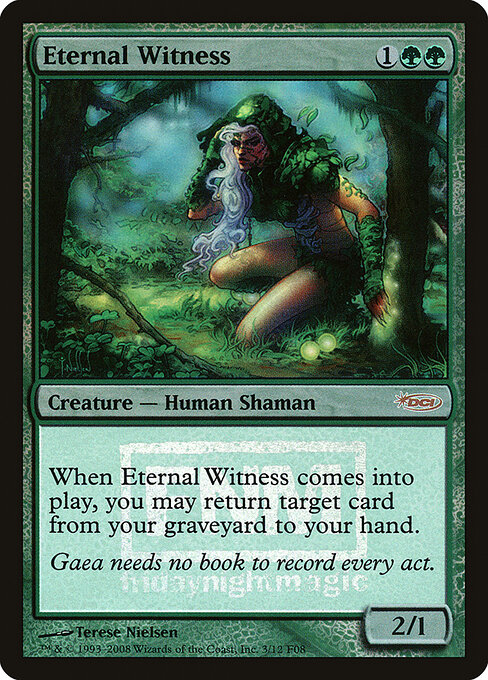 Eternal Witness — Friday Night Magic 2008 #3, art by Terese Nielsen